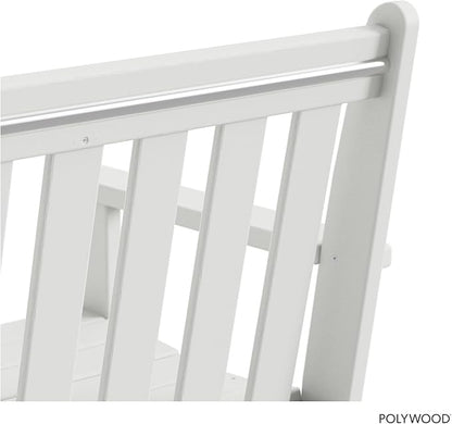 POLYWOOD GNB48WH Vineyard 48" Bench, White