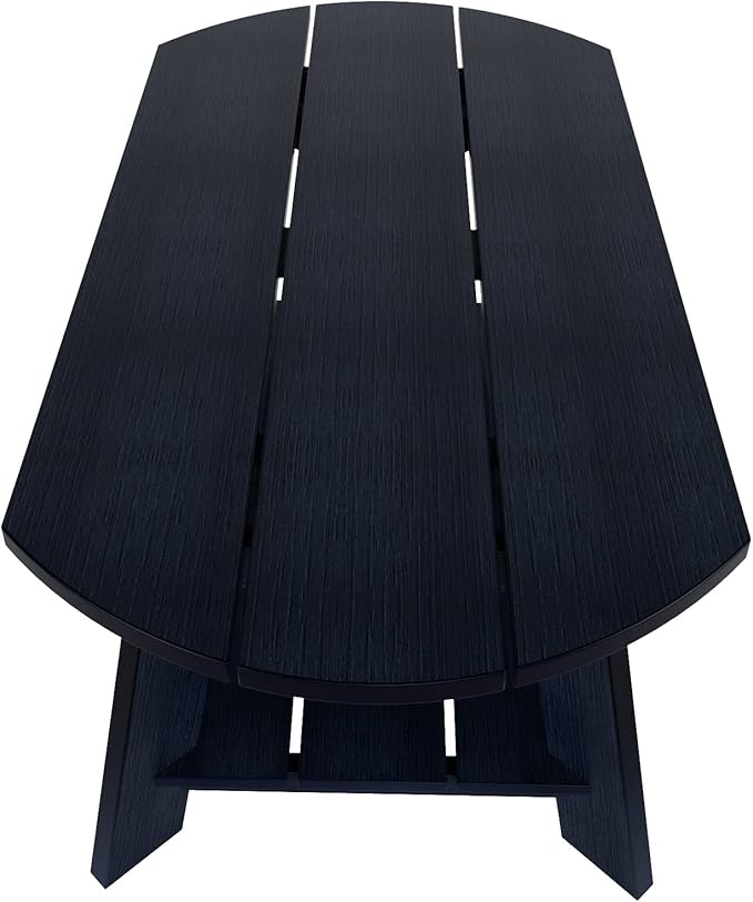 WestinTrends Tuscany Outdoor Coffee Table, All Weather HIPS 2 Tier Patio Adirondack Coffee Table, Navy