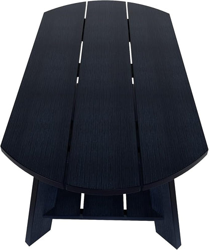 WestinTrends Tuscany Outdoor Coffee Table, All Weather HIPS 2 Tier Patio Adirondack Coffee Table, Navy