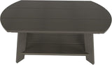 WestinTrends Tuscany Outdoor Coffee Table, All Weather HIPS 2 Tier Patio Adirondack Coffee Table, Charcoal Gray - Photo 4