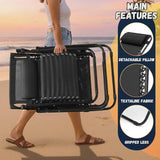 EZONE 1 - Chair Zero Gravity Lounge Chair Outdoor Adjustable Reclining Patio Chair Steel Mesh Folding Recliner for Pool - Photo 7