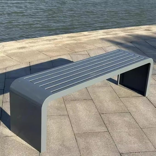 Outdoor Bench, Metal Garden Bench, Park Bench, Weatherproof Bench with Metal Frame, for Gardens, Balconies and Terraces (Color : F, Size : 120cm)