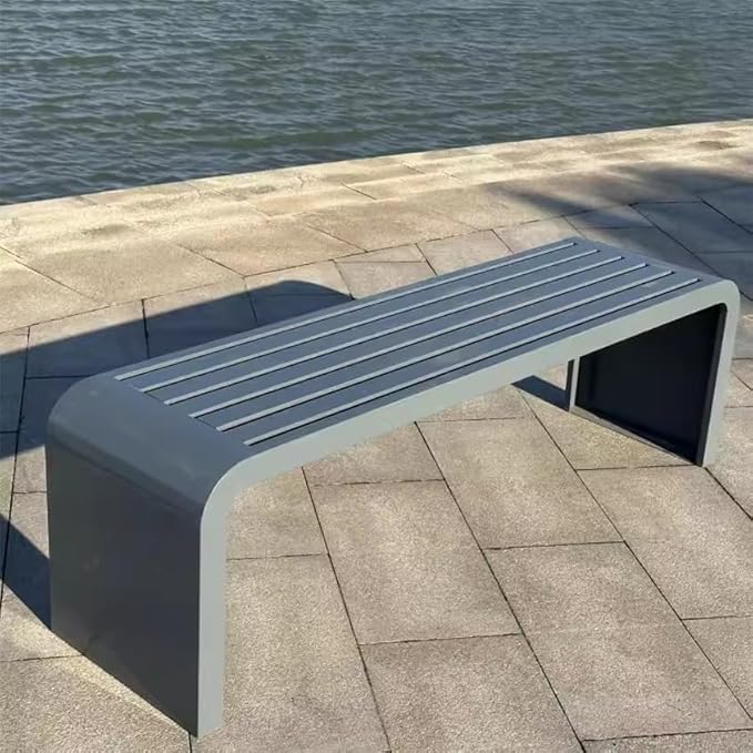 Outdoor Bench, Metal Garden Bench, Park Bench, Weatherproof Bench with Metal Frame, for Gardens, Balconies and Terraces (Color : F, Size : 100cm)