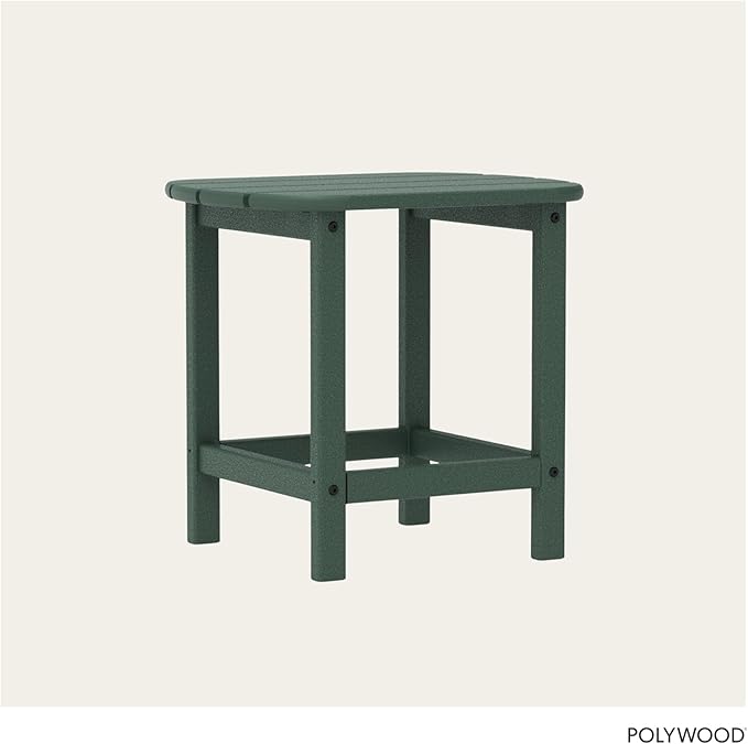 POLYWOOD SBT18GR South Beach 18" Outdoor Side Table, Green - Photo 5