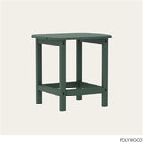POLYWOOD SBT18GR South Beach 18" Outdoor Side Table, Green - Photo 5