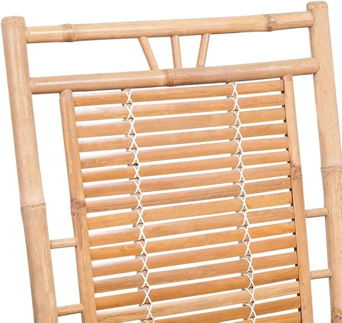 Terrace Garden Outdoor Sun Lounger,Home Lunch Breathable Leisure Chair,Rocking Chair Bamboo