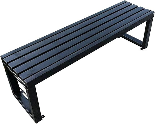 Cast Iron Metal Garden Bench Park Bench Outdoor Bench, Thick Board, Waterproof, Anti-Rust and Sun-Proof for Porch Chair Park Yard Patio Deck Lawn, Bearing 500KG (Color : Black, Size : 100cm/39