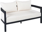 Merax 52.6" Modern Curved-Back Outdoor Aluminum Loveseat, 2-Seater Patio Sofa with Weather-Resistant Cushions for Porch - Photo 3