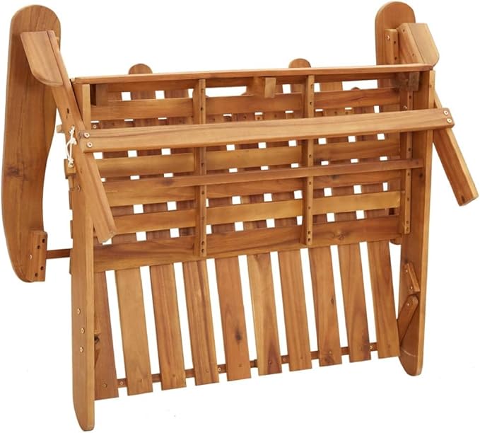 Garden Bench Deck Bench Adirondack Patio Bench with Cushions 49.6" Solid Wood Acacia - Photo 7
