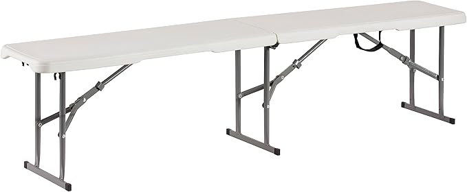 Plastic Folding Bench - Portable Bench Used for Indoor, Outdoor, Picnic, Party, Camping, Dining Seat - Photo 9