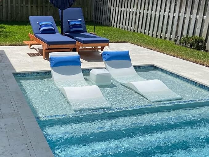 Classic White - Small Side Table – Designed for Shallow Shelves Up to 10” – Aqua Outdoors – Compatible with All Pool - Photo 6