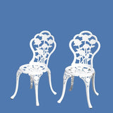 KAILI Rose Garden Cast Aluminum Bistro Chairs, Decorative Outdoor Patio Seating, Set of 2 - Photo 1