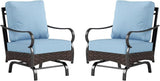 Sophia & William Extra Large Outdoor Patio Motion Sofa Chairs Set 2 PCS Heavy-Duty Metal Porch Furniture with High Back - Photo 1