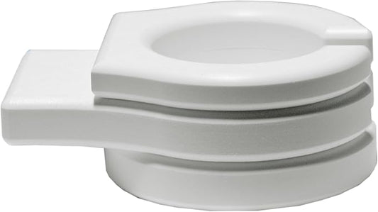 LuxCraft Adirondack Chair Cup Holder Attachment for Outdoor Lounge Furniture, Stationary Drink Holder for Swings, Gliders, Bench, Deck or Camping Chair - Amish Made in America (White)