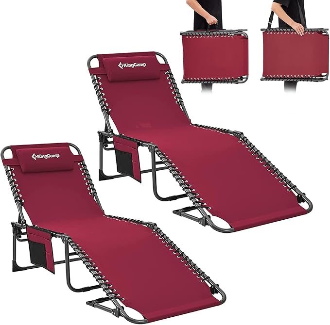 KingCamp 2 Pack Lounge Chair Outdoor - Photo 1
