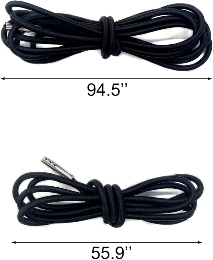 BlingKingdom 4pcs Black Replacement Cord for Zero Gravity Chair Universal Elastic Chair Repair Cord Ties Kit for Sun - Photo 2