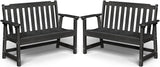 Outdoor Bench, 2-Person HDPE Garden Bench, All Weather Poly Patio Bench for Outdoors, Garden, Backyard, Porch and Park - Photo 1