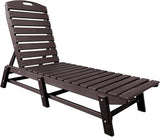 Phat Tommy Outdoor Pool Chaise Lounge, Heavy-Duty Beach Lounger - Folding, HDPE - Photo 1