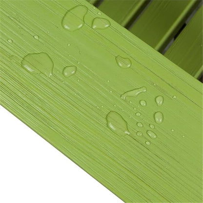 Pemberly Row Adirondack Chair, Cedar Wood, Green Finish, 36" H x 35" W x 26.25" D, Ergonomic Design, Contoured Seat, Wide Arms, Durable Outdoor Patio Porch Chair with Moisture and Decay Resistance
