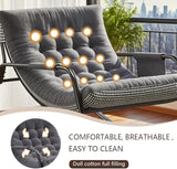Oversized Rocking Chair with Cushion and Armrests, Lounge Rocker Recliner for Living Room, Bedroom, Patio, Porch - Photo 5