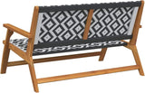 Outdoor Garden Bench 2-Seater Patio Loveseat, Solid Acacia Wood Modern Backyard Furniture - Photo 5