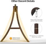 VINGLI 5FT Porch Swing Frame, 1000LBS Heavy Duty A-Frame Wooden Porch Swing Stand with Curved Arc Top - Photo 4