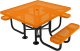 COATEDOUTDOORFURNITURE Heavy-Duty Portable ADA-Compliant Outdoor Picnic Table with Umbrella Hole - Photo 1