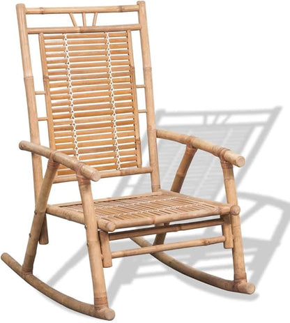 Terrace Garden Outdoor Sun Lounger,Home Lunch Breathable Leisure Chair,Rocking Chair Bamboo