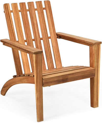 Giantex Adirondack Chair Acacia Wood Outdoor Chairs, 350 lbs Weight Capacity, Weather Resistant Campfire Chairs for Lawn Seating, Garden, Poolside, Balcony, Patio Adirondack Lounger