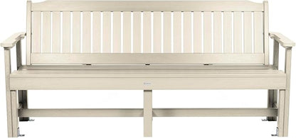 Sequoia Professional CM-BENSQ62-WAE Commercial Grade Exeter 6 Foot Garden Bench, Whitewash