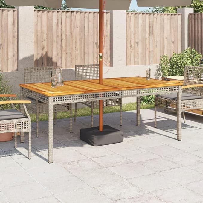 Large Rectangular Outdoor Dining Table for 6 People - Photo 4