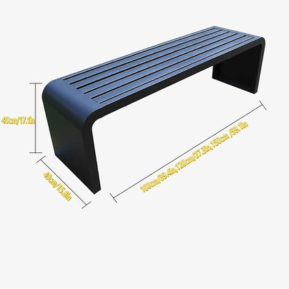 Metal Outdoor Garden Bench, Backless Bench for Park, Backless Couch, Furniture Seating, Patio Bench Chair, 2-3 People, Ideal for Lawn and Indoors(Pink,120cm/27.3in)