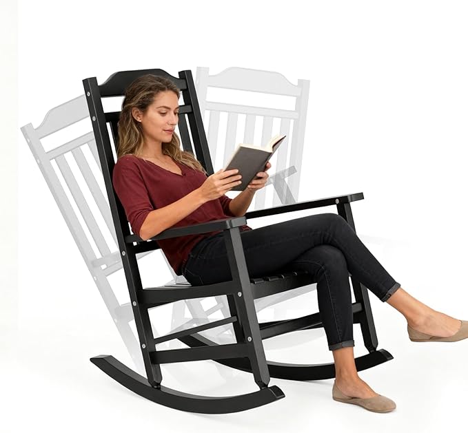 5 Piece Outdoor Rocking Bistro Set, Rocking Chairs Outdoor Furniture - Photo 7