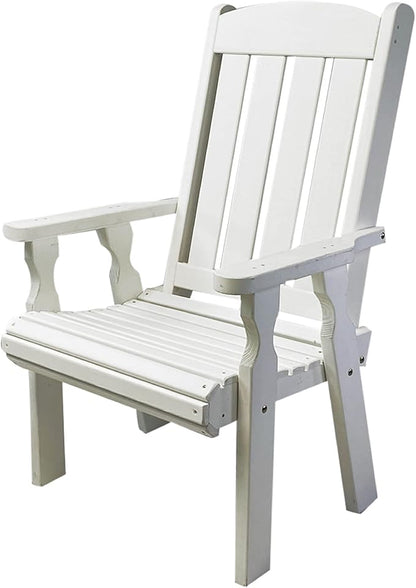 Amish Casual Heavy Duty 600 Lb High Back Mission Treated Patio Chair (Semi-Solid White Stain)