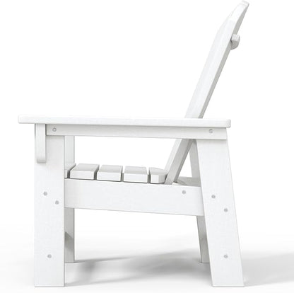 WestinTrends Malibu Kids Outdoor Adirondack Plastic Patio Chair (Set of 2), White