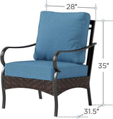 Sophia & William Extra Large Outdoor Patio Sofa Chairs Set 2 PCS Heavy-Duty Porch Furniture with High Back & Deep - Photo 8