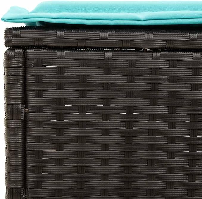 Outdoor Chaise Lounge Black PE Rattan 78" Adjustable Backrest Sun Lounger with Cushion & Side Table UV-Resistant Patio - Photo 5