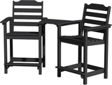 Tall Adirondack Chair, All Weather Resistant Adirondack Bar Stools for Patio, Lawn, Garden, Swimming Pool - Photo 1