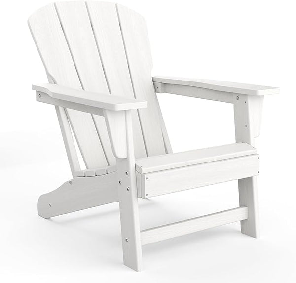Modern HDPE Plastic Adirondack Chair - Oversize 380 LB Poly Lumber Weather Resistant Firepit Chair - Outdoor Patio - Photo 1