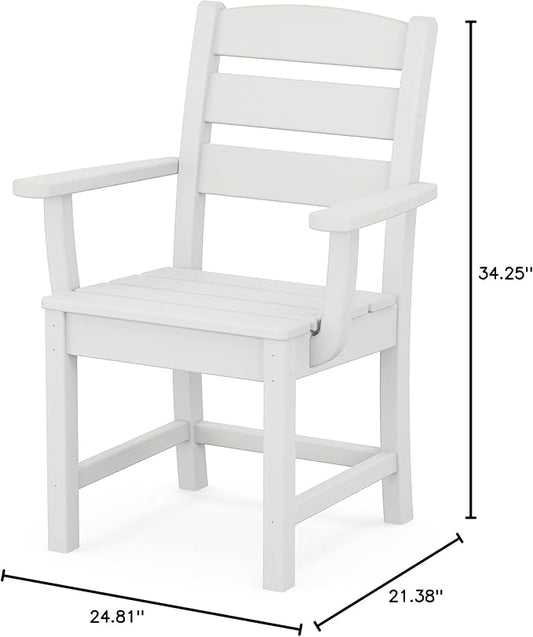 Polywood® Lakeside Dining Arm Chair in White
