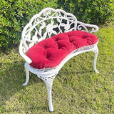 Mandolin Outdoor Park Garden Chair, All Chair Anti Rust Cast Aluminum Patio Yard Bench - Photo 6