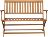 Patio Bench 47.2" Solid Acacia Wood，Garden Bench Patio Outdoor Patio Furniture - Photo 3