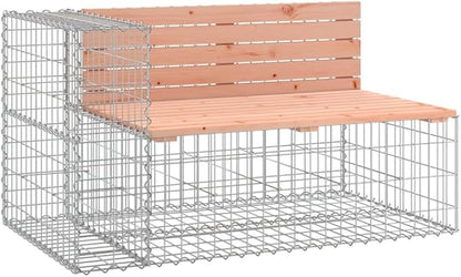 Solid Douglas Fir Wood Garden Bench with Galvanized Steel Frame, Large Durable Outdoor Seating for Patio and Garden, Rustic Style Furniture, Weather-Resistant Construction,