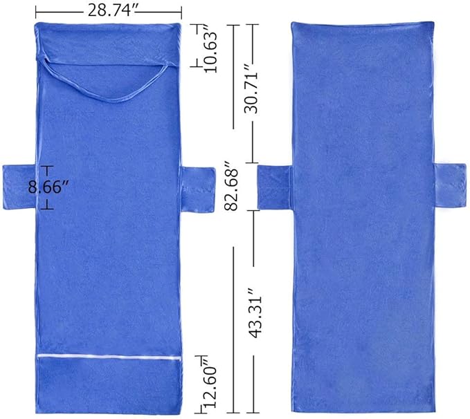 VOCOOL Double Layer Chaise Lounge Pool Chair Cover Beach Towel Fitted Elastic Pocket Won't Slide 85" L x 30" W-Royal - Photo 4