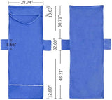 VOCOOL Double Layer Chaise Lounge Pool Chair Cover Beach Towel Fitted Elastic Pocket Won't Slide 85" L x 30" W-Royal - Photo 4
