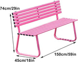 Outdoor Benches Weatherproof, Metal Bench Outdoor, Capable of Carrying 660 lbs, Suitable for Gardens, Parks, lawns - Photo 2