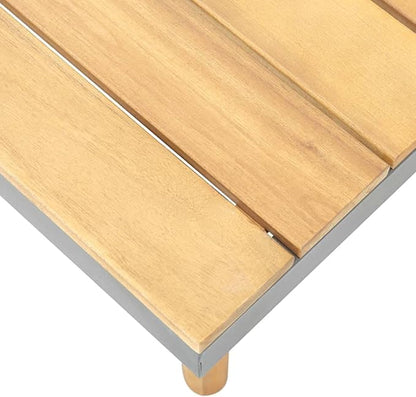 Garden Coffee Table,Center Table,Leisure Table,Hotel Lobby Tables,Console Table,Bedroom Table,Sofa Table,Balcony Table,for Living Room,Bedroom,Office,23.6"x23.6"x12.4" Solid Acacia Wood
