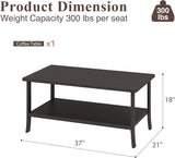 RoyalCraft Outdoor Coffee Table, Water-Resistant Metal Patio Coffee Table - Photo 2