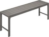 VICLLAX Outdoor Bench 51" Long Garden Bench Backless Porch Patio Bench Metal Park Bench, Grey - Photo 1