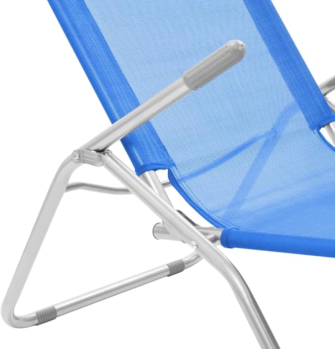 Folding Sun Lounger Set of 2, Adjustable Outdoor Chaise Lounge Chairs with Textilene Fabric - Photo 8